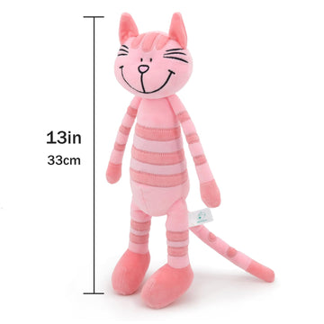 Mr Vivicare 13'' Pink Huggable Standing Cat Stuffed Animals Plush Toy,Stuffed Cat Plush Toys For Girls,Cat Toys For Kids,Great G