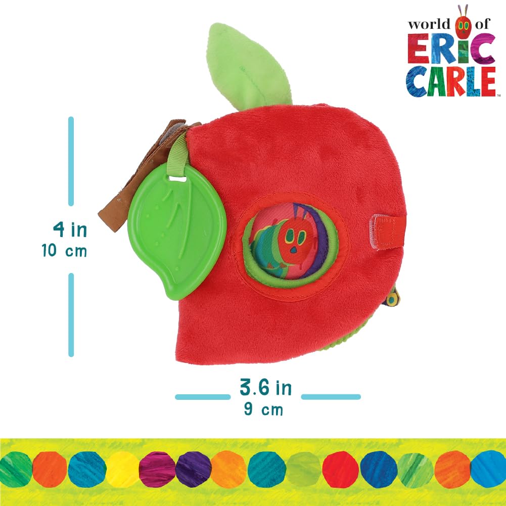 KIDS PREFERRED Very Hungry Caterpillar Activity Apple Plush, Crinkle Texture, Teether, Multicolor, Model 55787