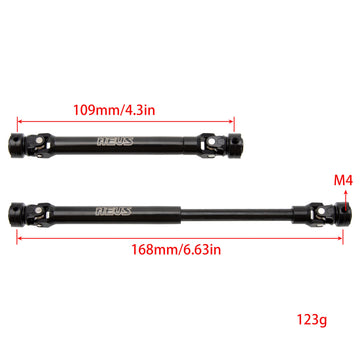 Meus Racnig 2Pcs Trx4 Scx10 Driveshafts For 1/10 Rc Crawler Traxxas Trx4/Axial Scx10/Tamiya Cco1/Redcat Gen8 Etc.. (109Mm)