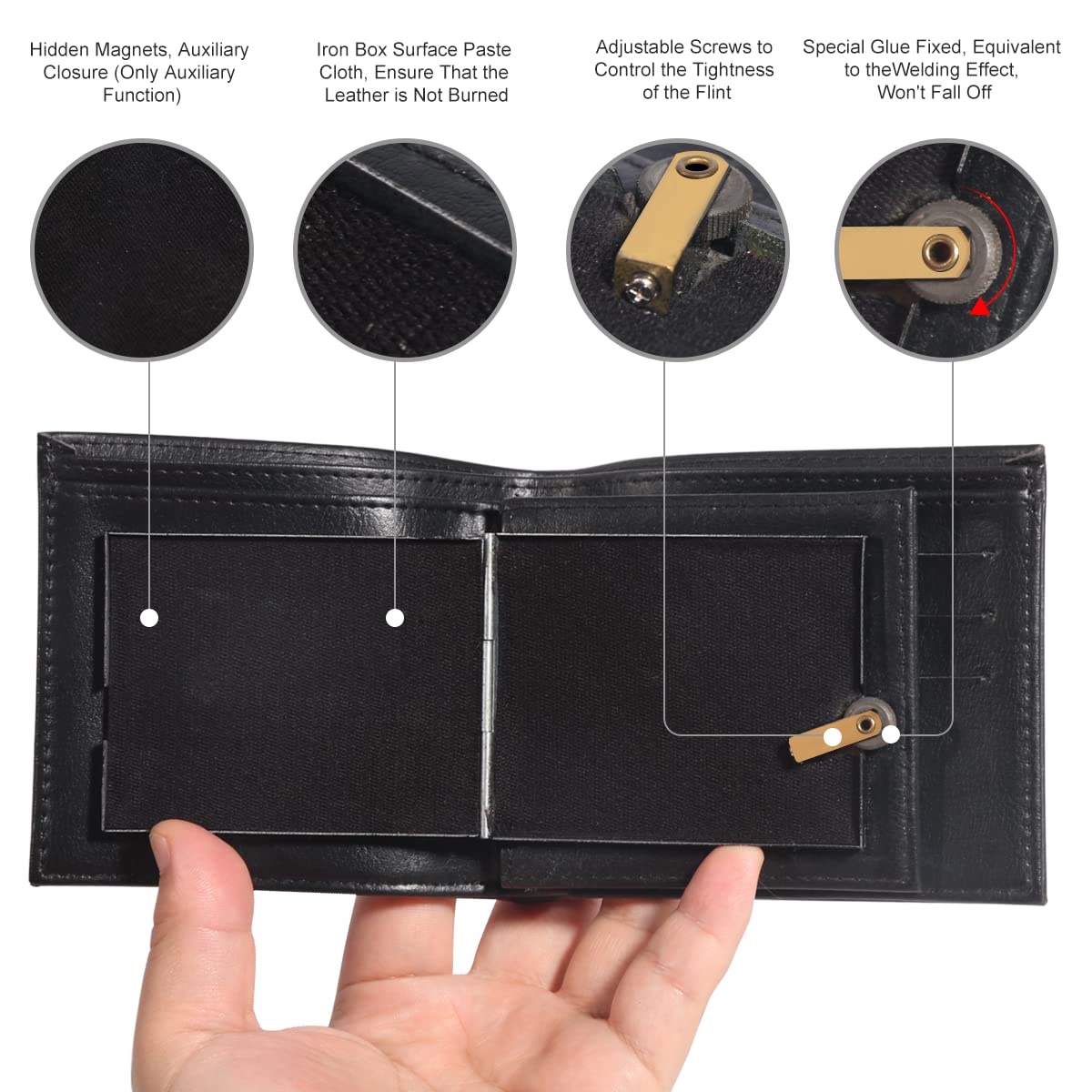 Kktochvc Magician Wallet, Magic F-I-R-E Wallet, Magic Show Wallet, Magician Stage Street Inconceivable Show Prop (Magic Wallet-S