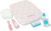 Casdon Ultimate Care Kit for Dolls - Pink/White, Includes Changing Mat, Nappy, Brush, Comb, Containers - Fits Dolls up to 46cm, Model 71250