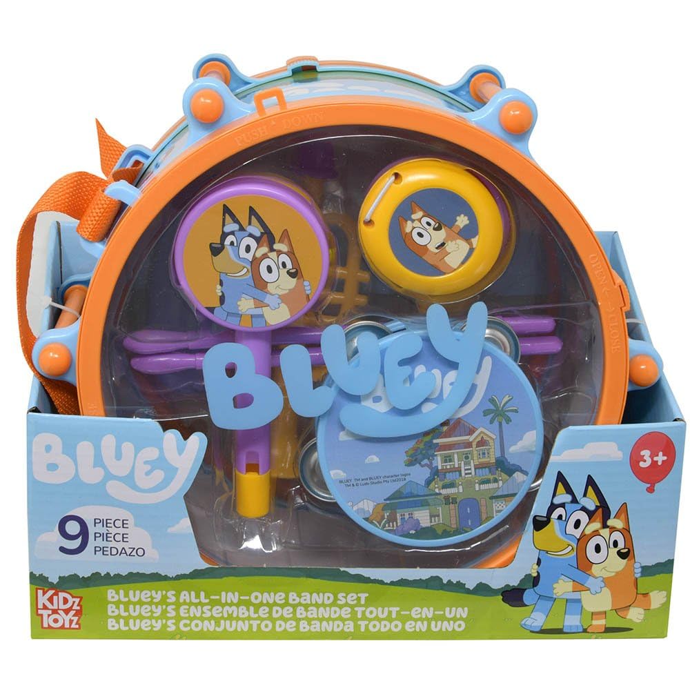 Kidz TOYZ Blueys 9 Piece Band Set with Drum