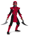Shadow Ninjas Night Fury Red Viper Ninja Deluxe Boys Costume 7-8