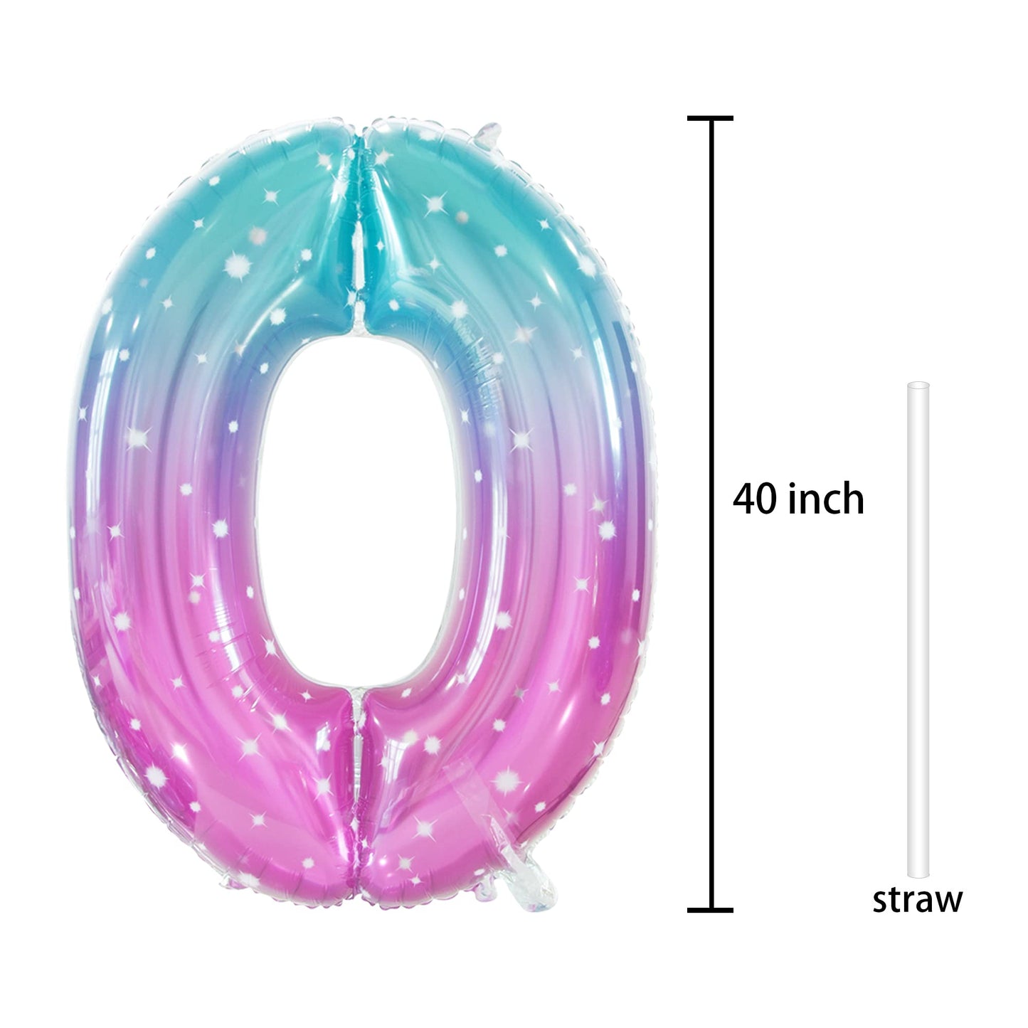Gifloon Number Balloon Large Number Balloons 40 Inch, Number 0 Balloons For Birthday Party Decorations