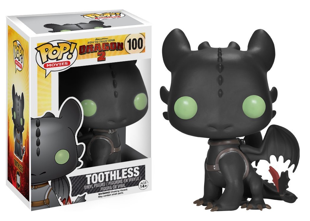 Funko POP! Movies Toothless Figure - 3.75" Vinyl, Black/Gray - Model 3879