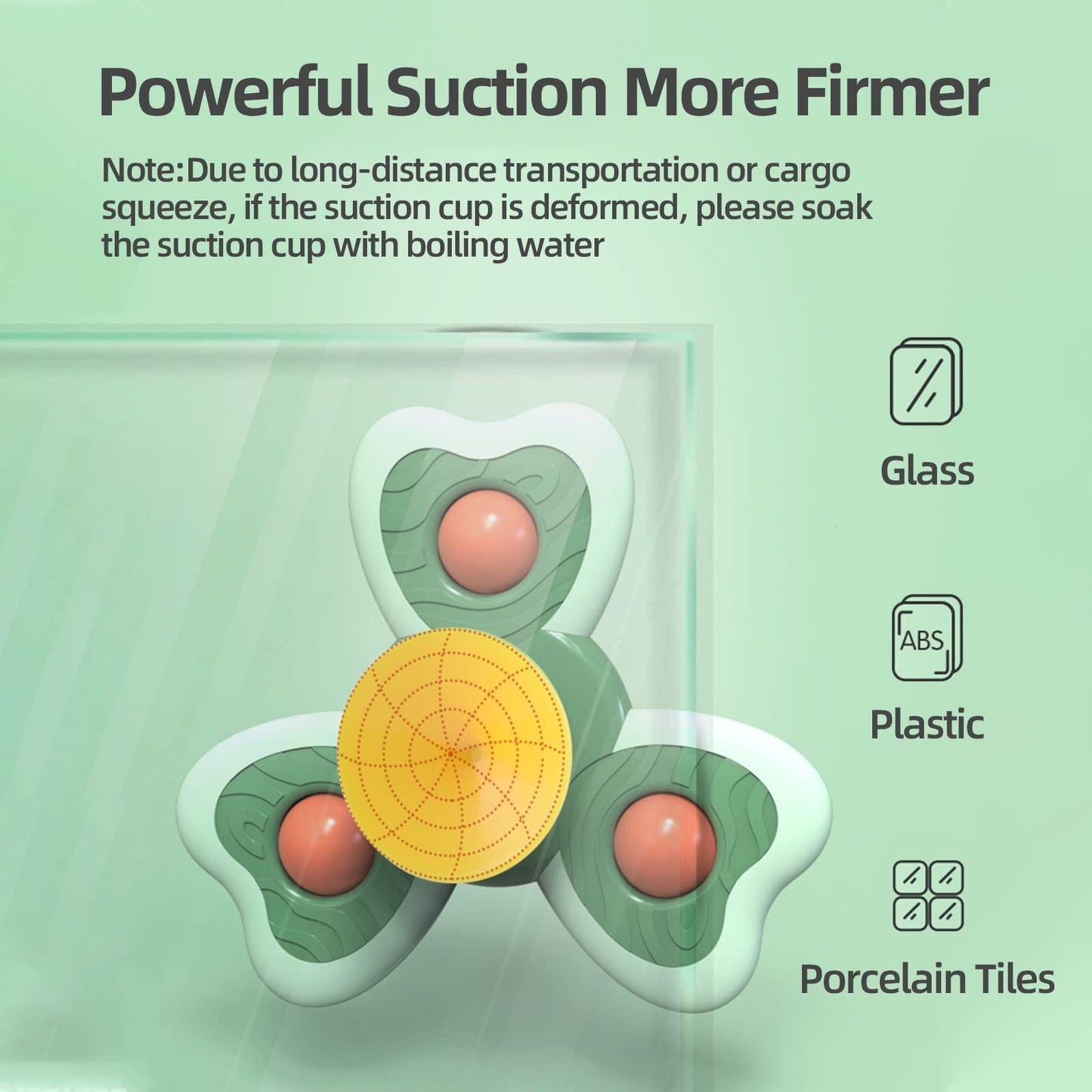Baby Suction Cup Spinning Tops Toy, Suction Spinner Toys For Babies, Window Suction Toys For Baby High Chair Tray Bath Table Airplane Travel, Sensory Toys & Best Gift For Toddlers 1-3(Group B)