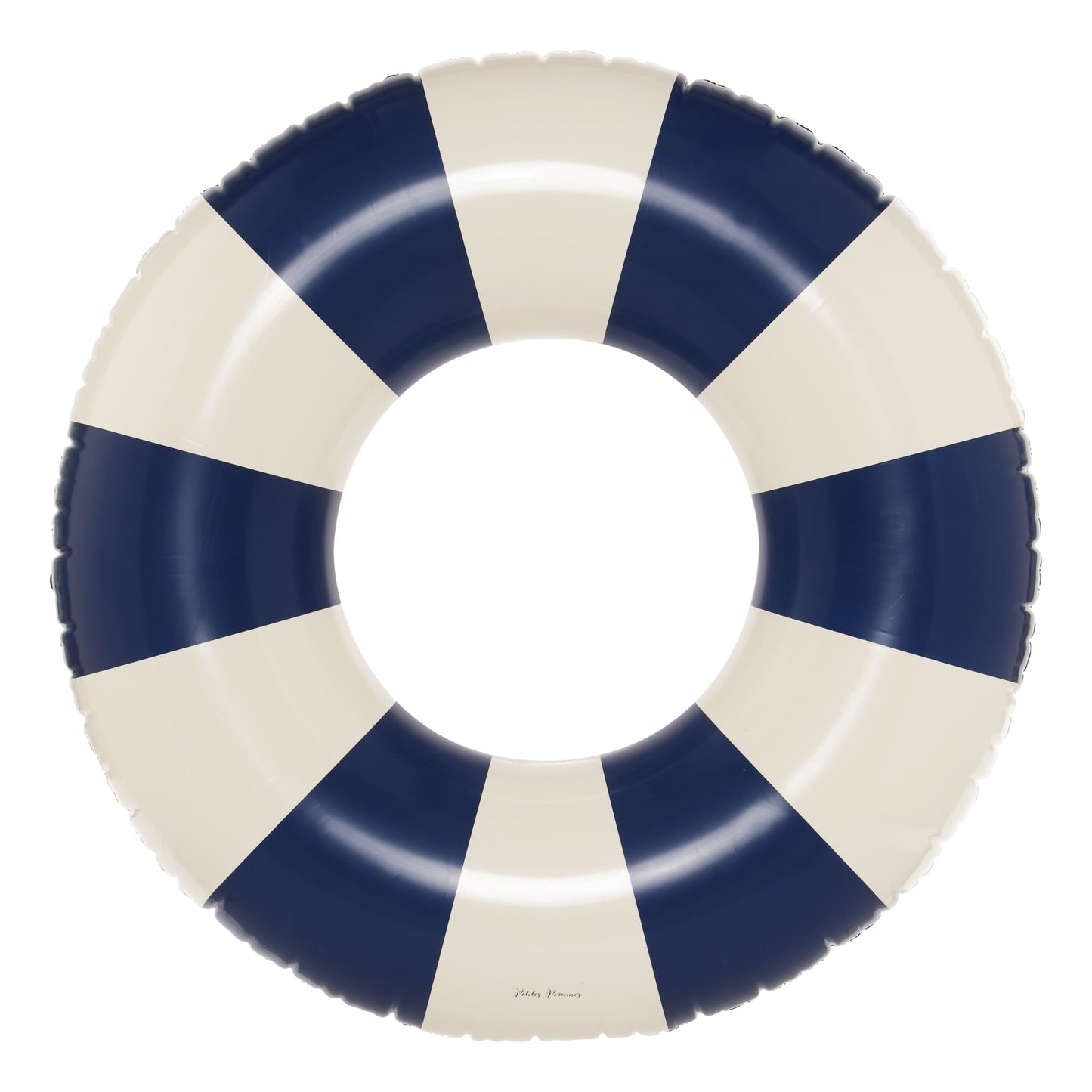 Petites-Pommes Tire Inner Tube for Adults - Durable Swim Ring, Handprinted Classic Striped Design Round Pool Floats, Soft Comfor