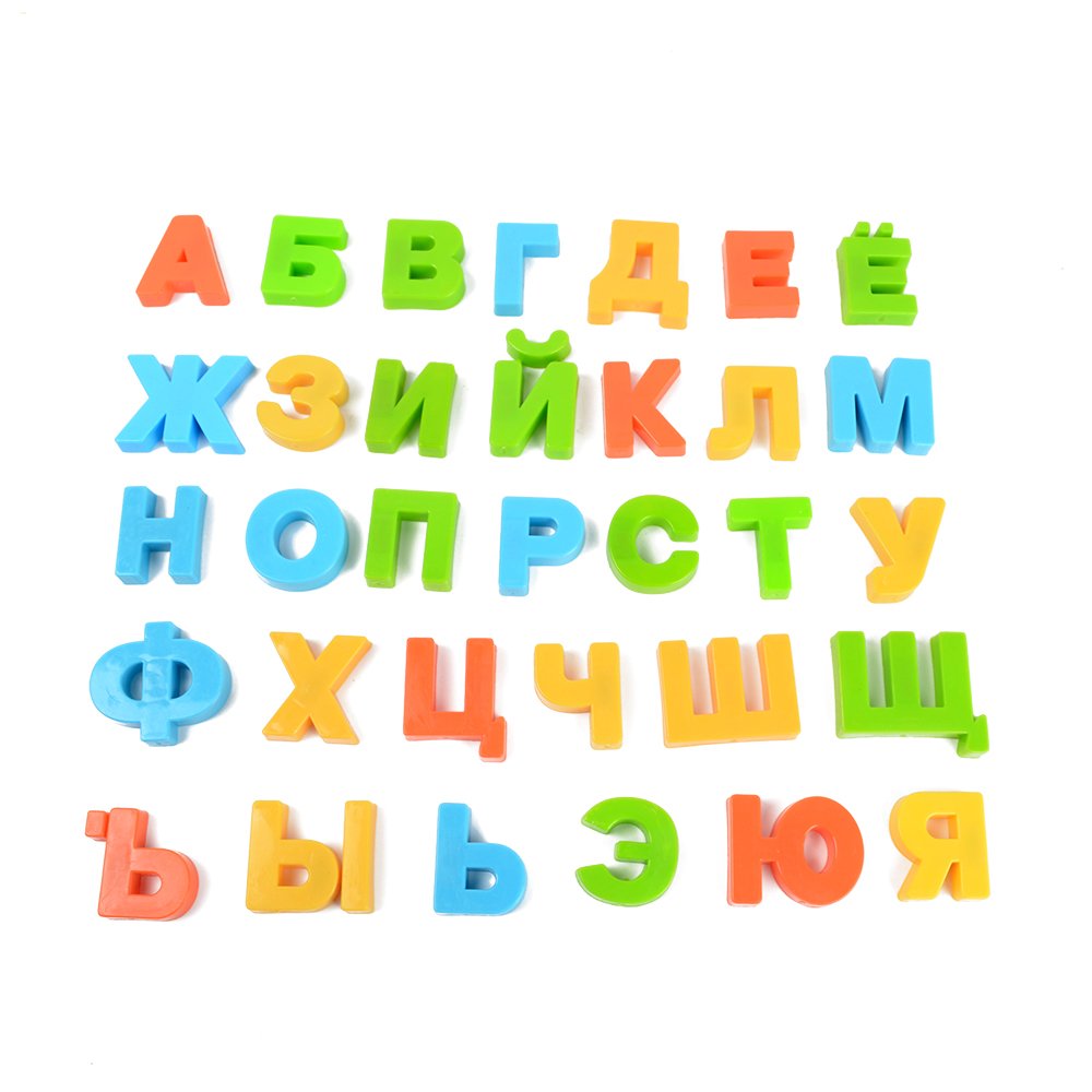 Bohs Russian Magnetic Alphabet Letters - Play On Fridge Magnets, White Board,Table - Educational Learning Toy For Kids,33 Letters