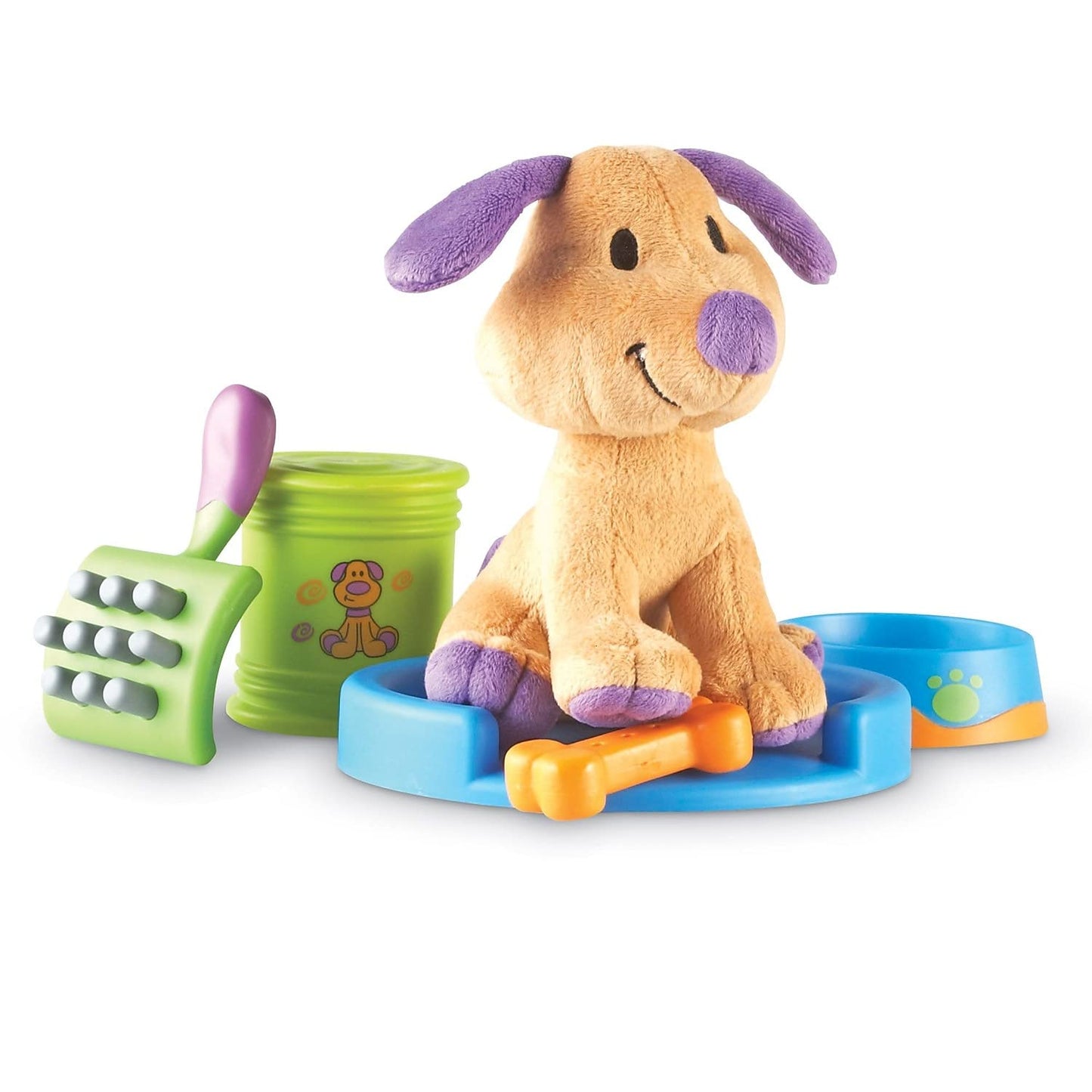 Learning Resources Puppy Care Play Set - 6 Pieces, Multi-Color, Plastic, Ages 2+, Model LER9245