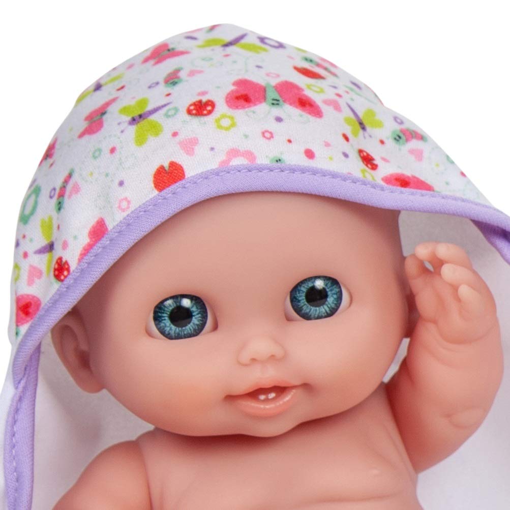 Jc Toys Lil Cutesies 8.5' All Vinyl Doll And Real Working Bath Set | Posable And Washable | Removable Outfit | Bath With Play Accessories Ages 2+ , Blue