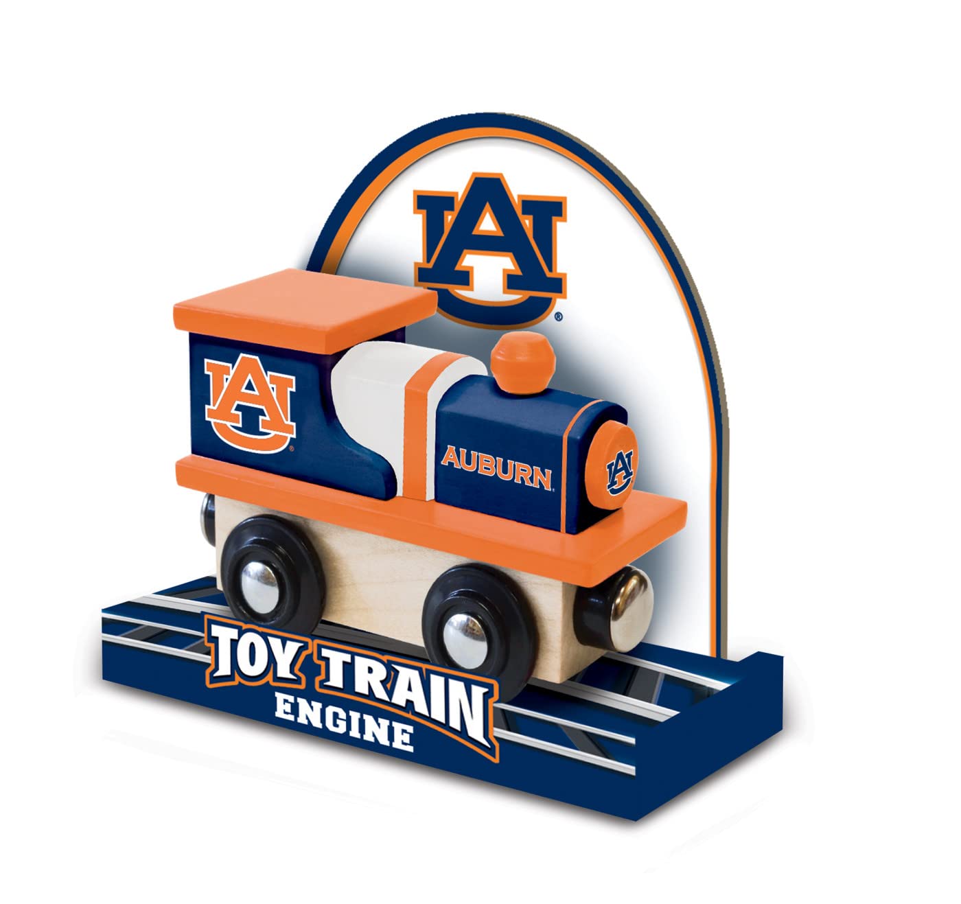 MasterPieces NCAA Auburn Tigers Real Wood Toy Train Engine For Ages 3+