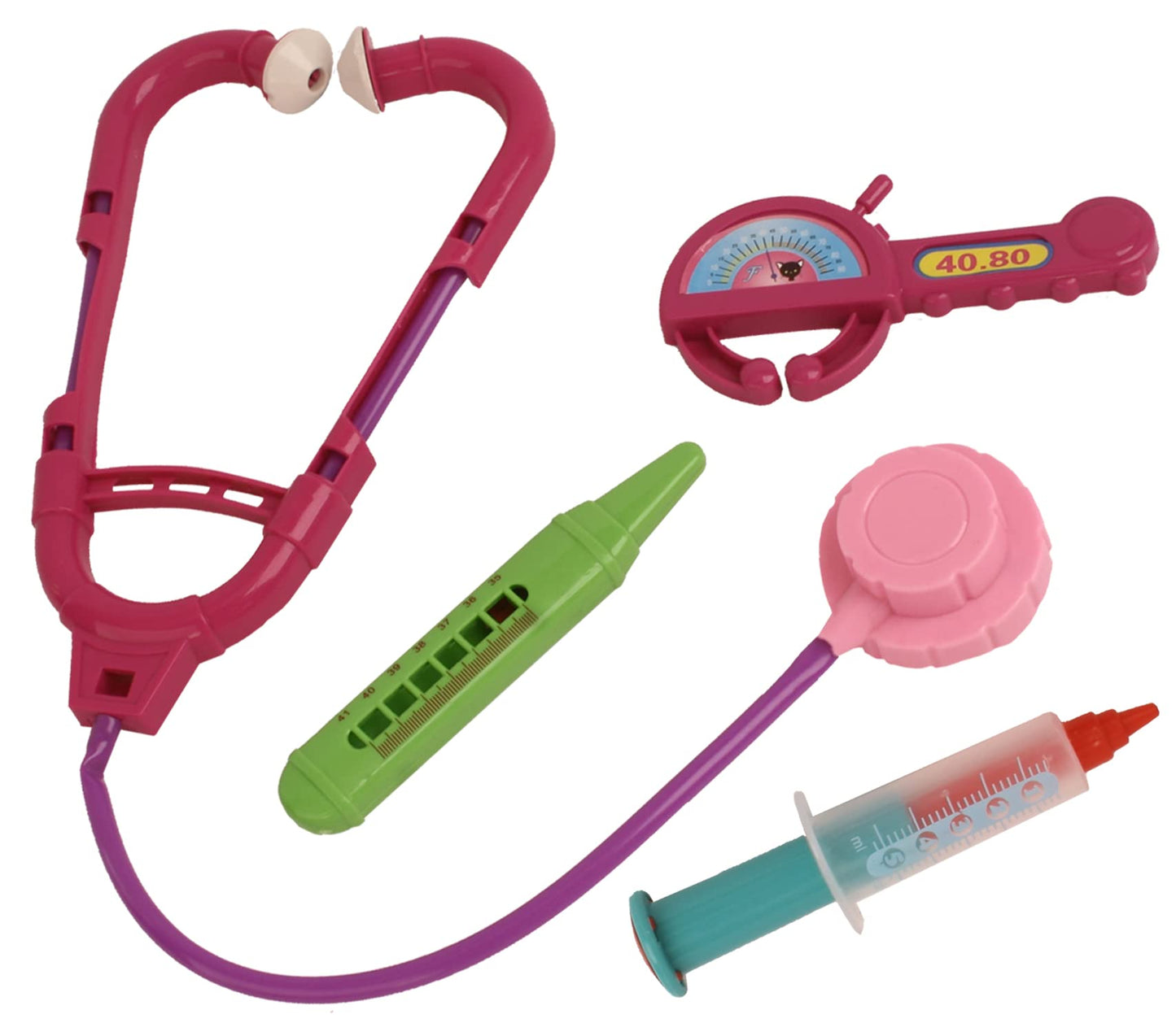 10  Baby Doll Doctor Set for Kids- Toy Nurse Kit for Toddler, Little Girl - Playset Pack with Checkup Accessories & Newborn Doll