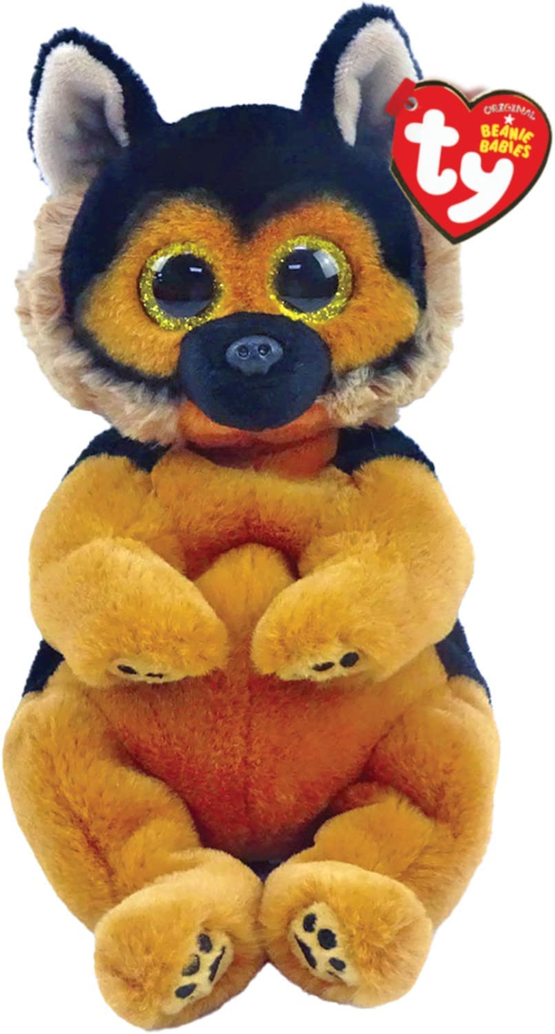 Ty - Beanie Babies - Ace The Dog Soft Toy 15 Cm, Black/Brown, Ty40544