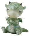 2.75 Inch Cold Cast Resin Green Sulky Dragon Full Of Pout Figurine