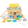 Toddlers Wooden Noah's Ark Toy Animal Playset Shape Sorter Early Learning Montessori Toys Baptism Gifts for 1 2 3 Boys Girls Kids