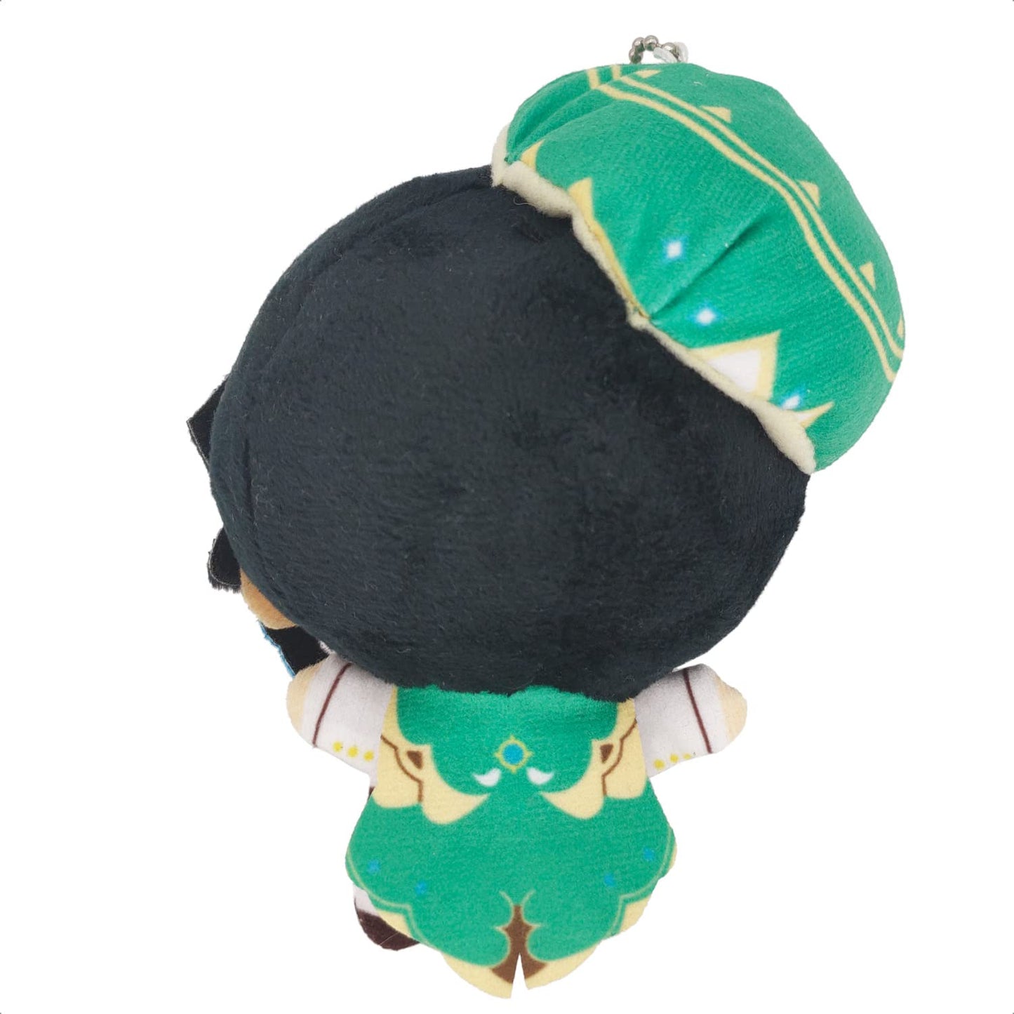 Kooliya Small Size Genshin Impact Figure Plush Doll - Venti (4 Inch), Keychain Anime Figure Soft Stuffed Gift For Game Fans (Ven
