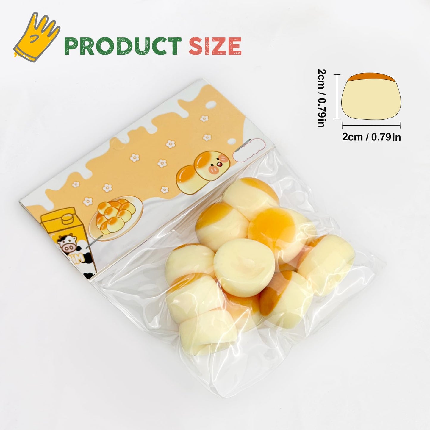 Taba Squishy Toys Valentines Cute Kawaii Cat Paw Squeeze Toys Sticky Squishy Fidget Toys Silicone Squeeze Toy for Stress Relief Cute Soft Toys Best Valentines Gift for Anniversary (Small bun)