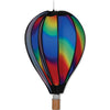 Hot Air Balloon Hanging Garden Spinner 22' - Vibrant Wavy Gradient Design, Weather-Resistant Outdoor Decor, Durable & Lightweight For Patios, Yards, And Gardens - Eye-Catching Wind Spinner