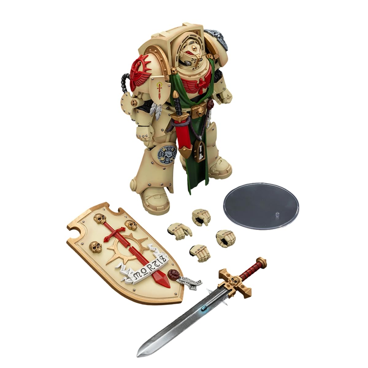 JOYTOY Warhammer 40,000 Dark Angels Deathwing Knight 1/18 Action Figure, JT02502, ABS Material with Power Sword & Storm Shield