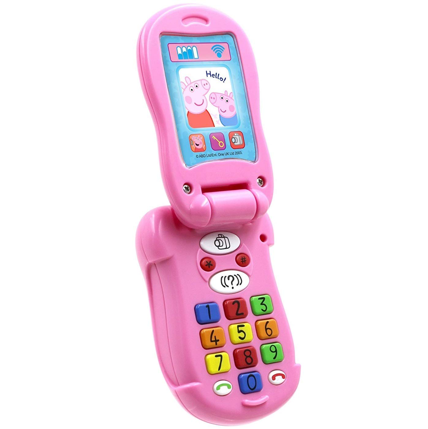 Peppa Pig Pp06 Peppa'S Flip & Learn Toy Phone For Kids-Interactive Learning And Child Development, Colours And Number Recognition And Communication, 3+ Years, Single, Multi