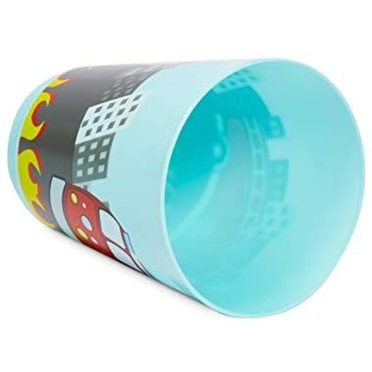 Blue Panda 16 Pack Plastic Fire Truck Cups For Kids, Firefighter Party Favors For Birthday Supplies (16 Oz)