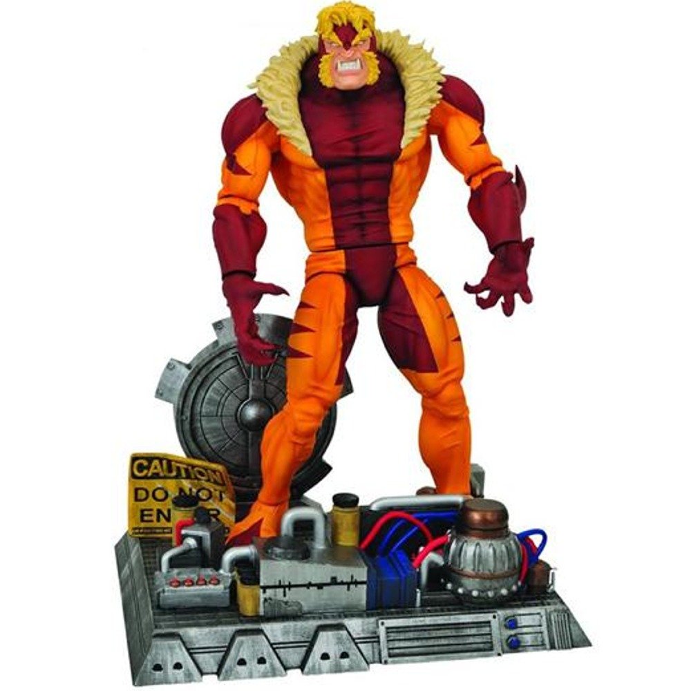Diamond Select Toys Marvel Select Sabretooth Figure - 7" Black Plastic Action Figure, Model MAR094734