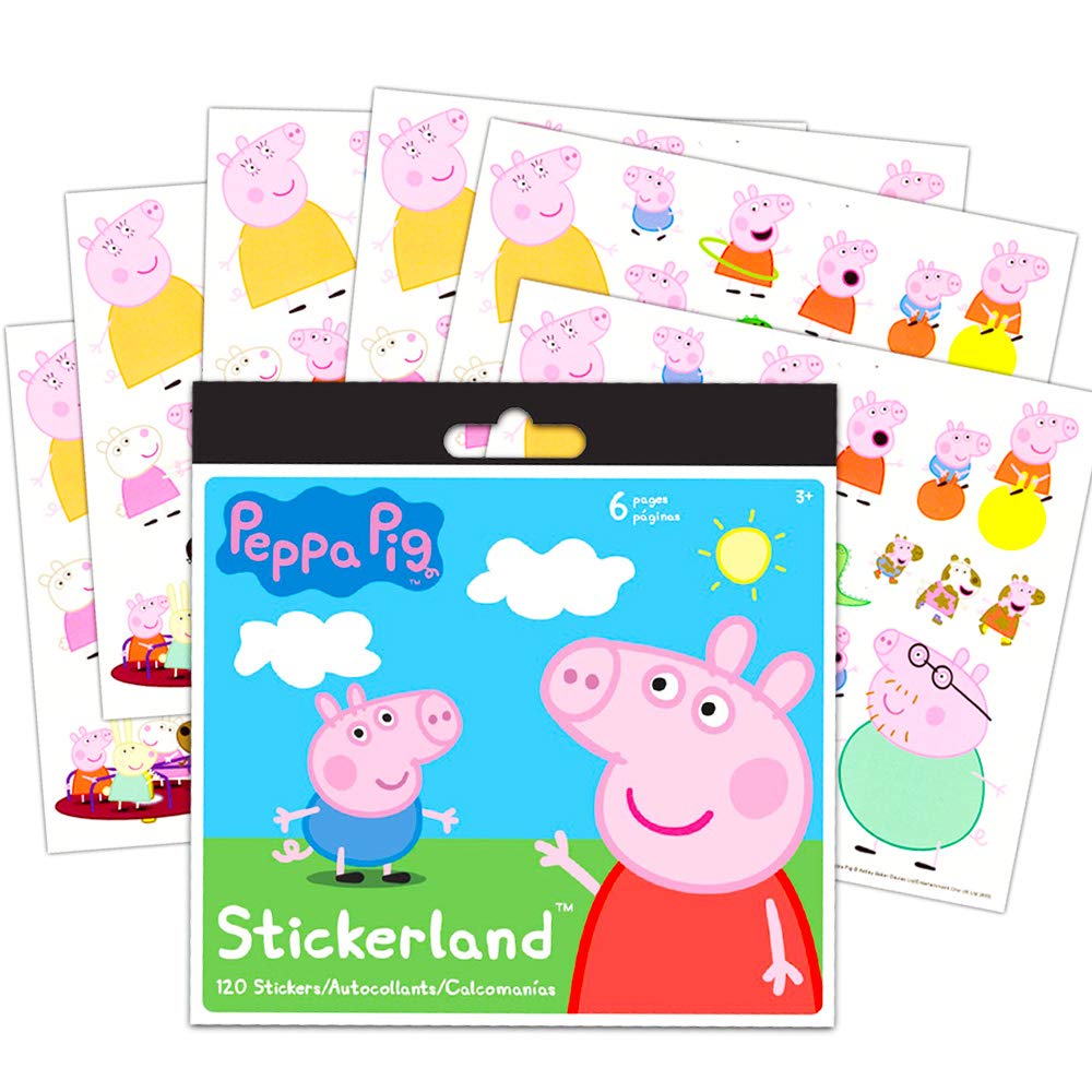 Peppa Pig Stickers Party Favors ~ Bundle Includes 12 Sheets of Peppa Pig Stickers (Peppa Pig Party Supplies)