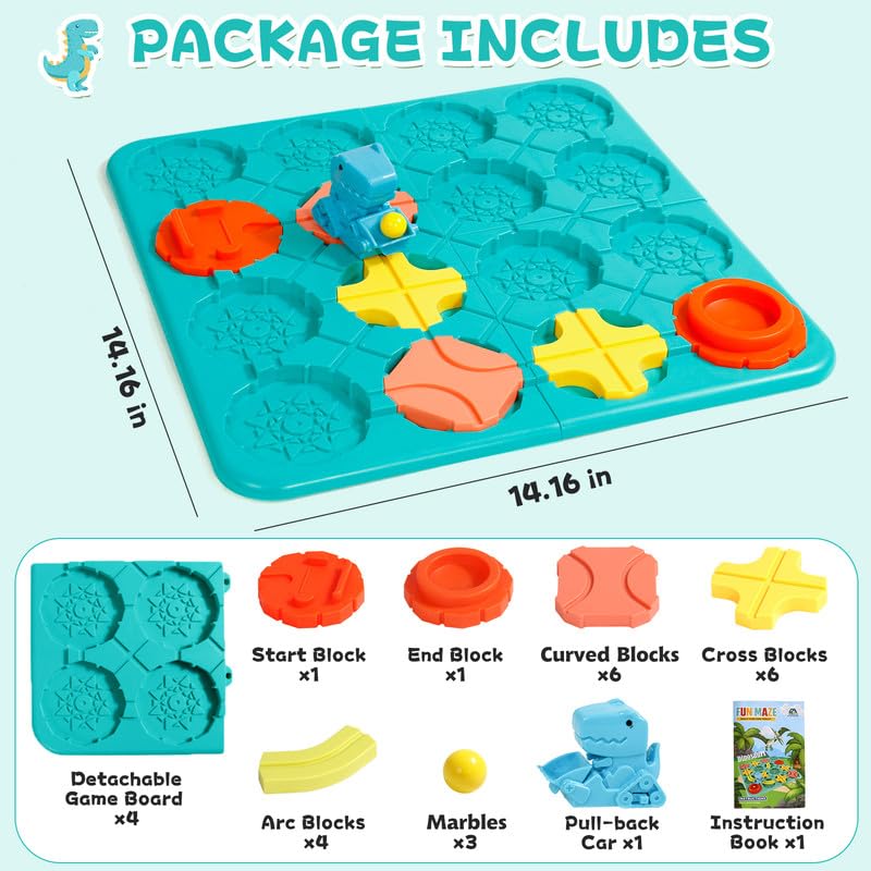 Board Games For Kids Toys For Girls Boys Ages 5-7 Year Old Girl Birthday Gifts Boys Toys, Logic Puzzles Road Builder, Preschool