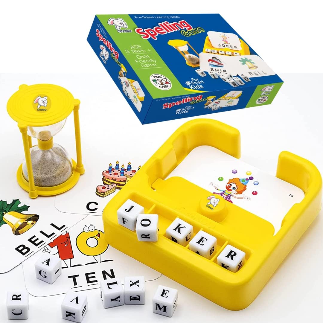 Storio Toys Spelling Brain Games For Kids With Flash Cards,2 In 1 Matching Letter Games,Sight Words Recognition Cognitive_Skills