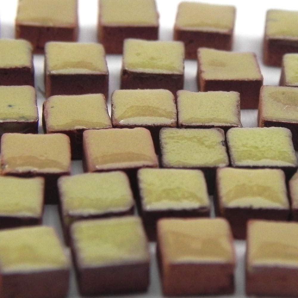 Mini Ceramic Tiles (0.19Inch Or 5Mm) 250 Pieces, Lemon Yellow, Ry01