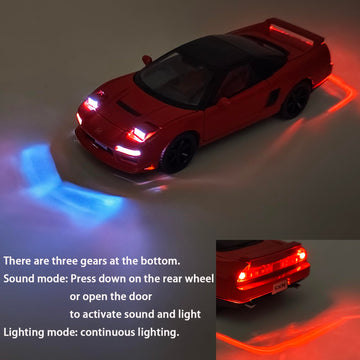 Erbadihago Toy Cars Compatible For 1990 Nsx Na1 1/32 Metal Model Car Pull Back Car Toys With Light And Sound Toys Car Collectibl