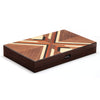 Woodronic 19" Wooden Backgammon Set - Folding Tournament Game, Light Brown, Ideal for Adults and Kids