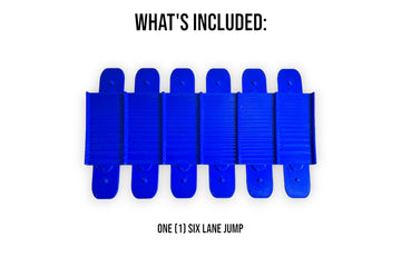 Super 6 Lane Jump | Compatible With Hot Wheels Super 6 Lane Raceway Set | Super 6 Add On (Blue)