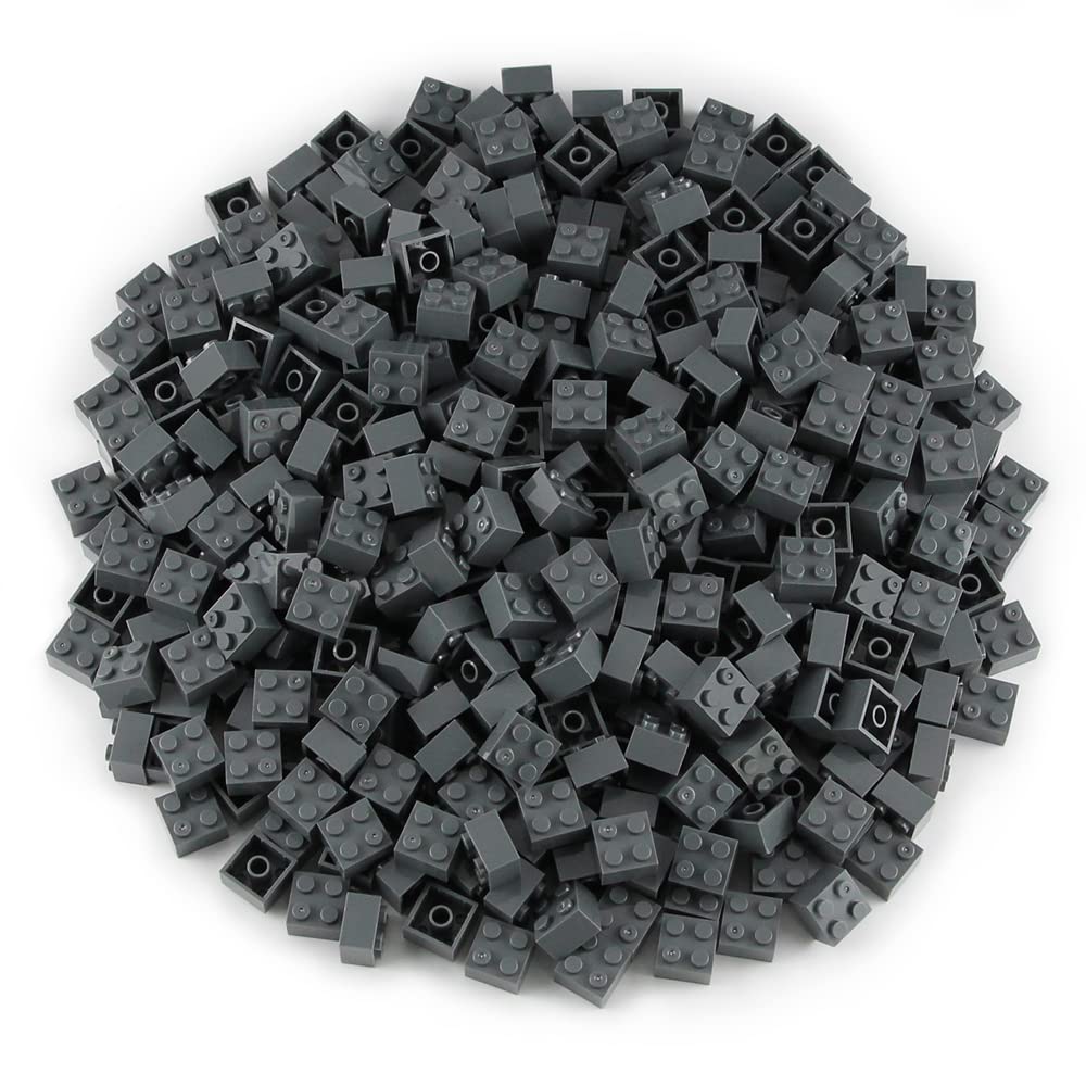Feleph 2X2 Bricks Dark Stone Gray 400 Pieces Parts Classic Building Creative Play Blocks Set Toy Classic Accessories Creative Play Compatible With 3003 Major Brick Brands Building Blocks Toy