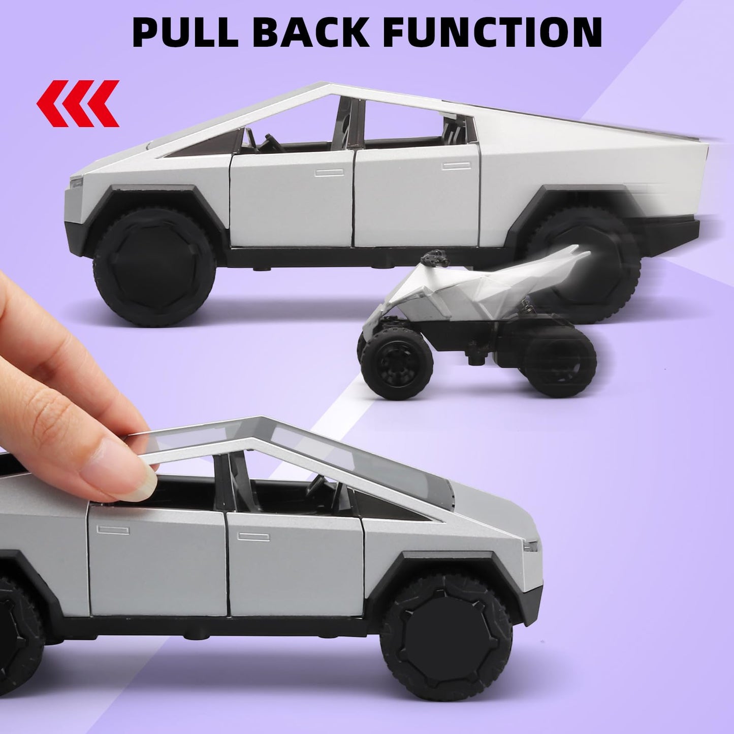 Rzape Trucks For Boys 1/32 Die Cast Metal Toy Trucks,Toy Trucks For Boys Age 4-7,Diecast Truck Model Truck Kits,Pull Back Pickup