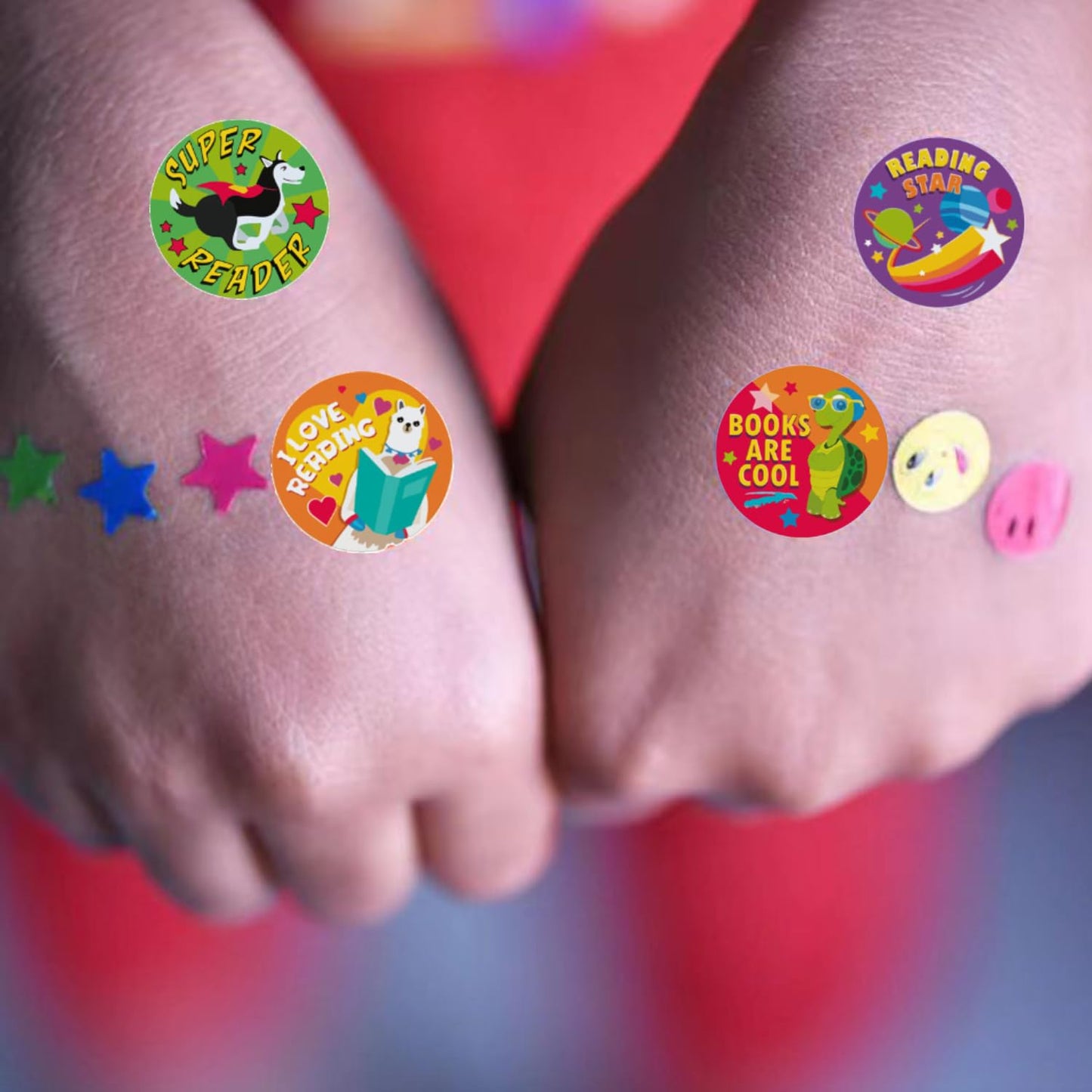Reading Reward Stickers For Teachers,500 Stickers For Kids In 8 Designs,1 Inch School Stickers Pack,Motivational Incentive Stick