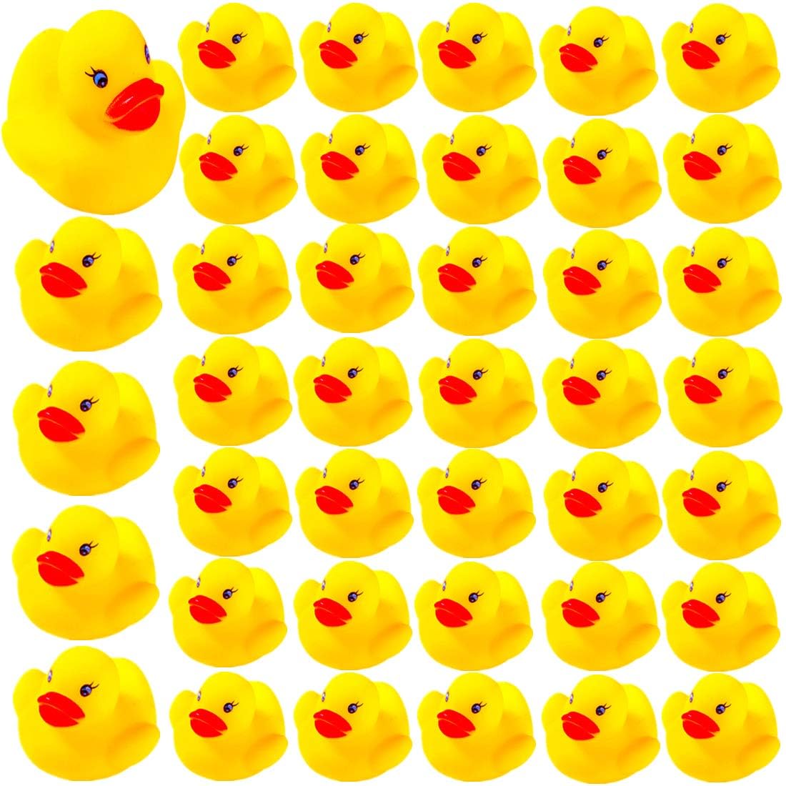 Dztian 51-Pieces Float & Squeak Mini Rubber Duck Baby Bath Ducky Sound Showertoys For Kids Celebrate The Joy Of The Children