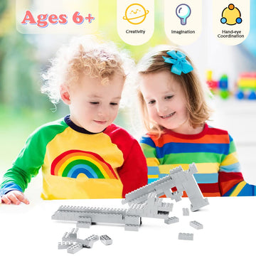 Unirolic Classic Building Bricks, 200 Piece 2X4 Building Blocks Stem Creative Building Toys Compatible With All Major Brands, Moc Building Bricks Diy Play Set For Kids Age 6+ (Light Grey)