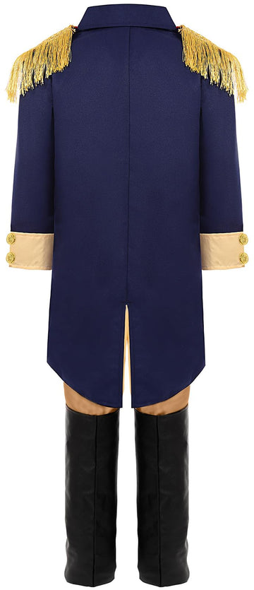 Sizgaroot George Washington Costume For Boys Kids Colonial Alexander Hamilton Costume (10-12 Years)