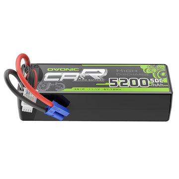 OVONIC 3S 5200mAh Lipo Battery 50C 11.1V EC5 Connector for RC Cars and Trucks