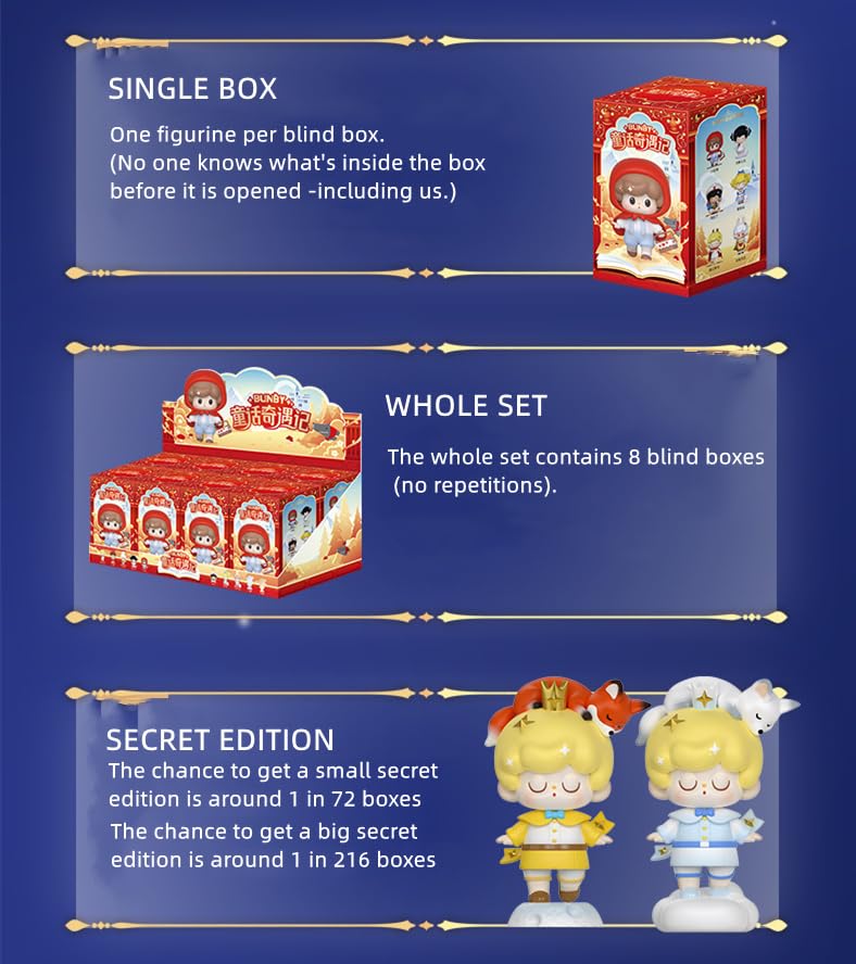 Maidimiao Bunby Doll Fairy Tales Series Big Blind Box Figures 1Pc Random Art Cute Collectibles Birthday Gift