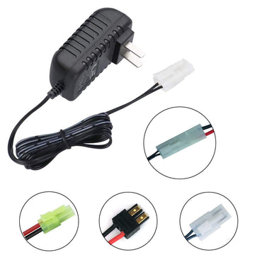 RC Car Battery Charger for NiMH/NiCd Battery Packs Charger, 9.6V 7.2V 8.4V Battery Charger with Tamiya Plug Charger for Traxxas