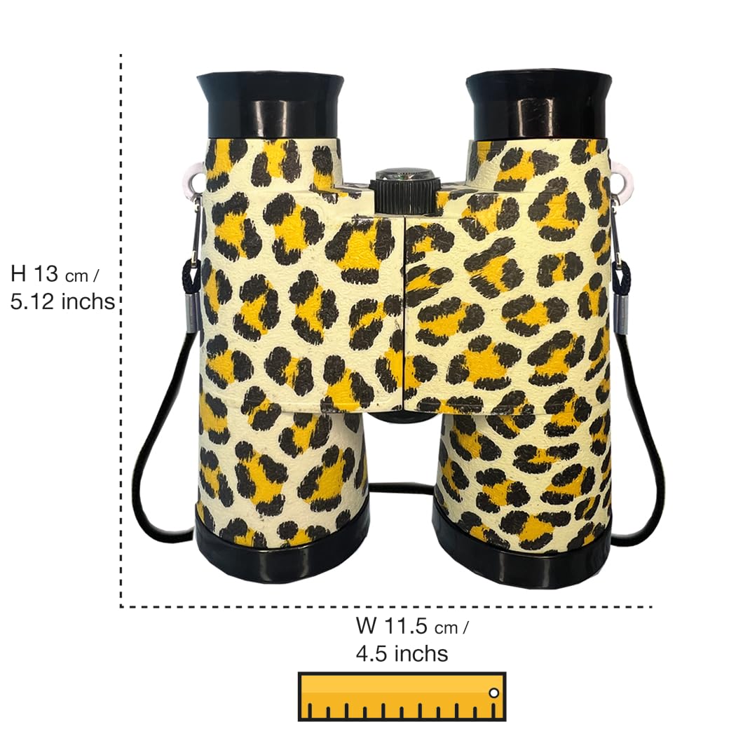 Exploravision - Big Cat Binocular From Deluxebase. Safari Portable And Compact Binoculars For Kids, Educational Animal Explorer
