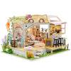 Cutebee Dollhouse Miniature With Furniture, Diy Wooden Dollhouse Kit Plus Dust Proof, Creative Room Idea