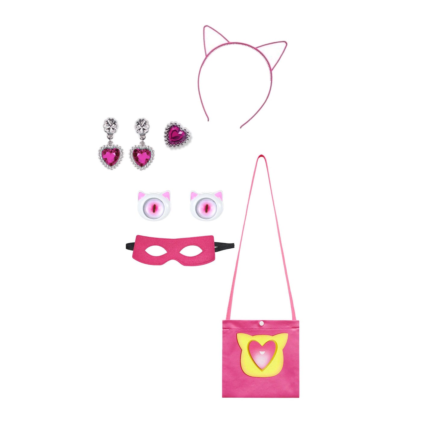 Yodison Superhero Dress Flutter Sleeve Casual Kitties Dresses For Halloween Birthday Party Cosplay With Accessories For Hero Fan