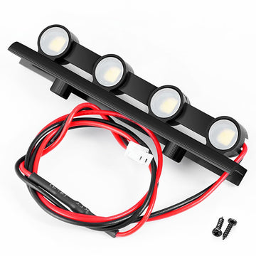 MOHERO RC Car Roof Lights 4 LEDs Light Bar Kit for TRX4M K10 F150 1/18th RC Crawler Car