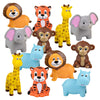 ArtCreativity Vinyl Zoo Animals Toys (Pack of 12) - Assorted Squeezable Toys Safari Animals Figures - Safari Birthday Party Favo