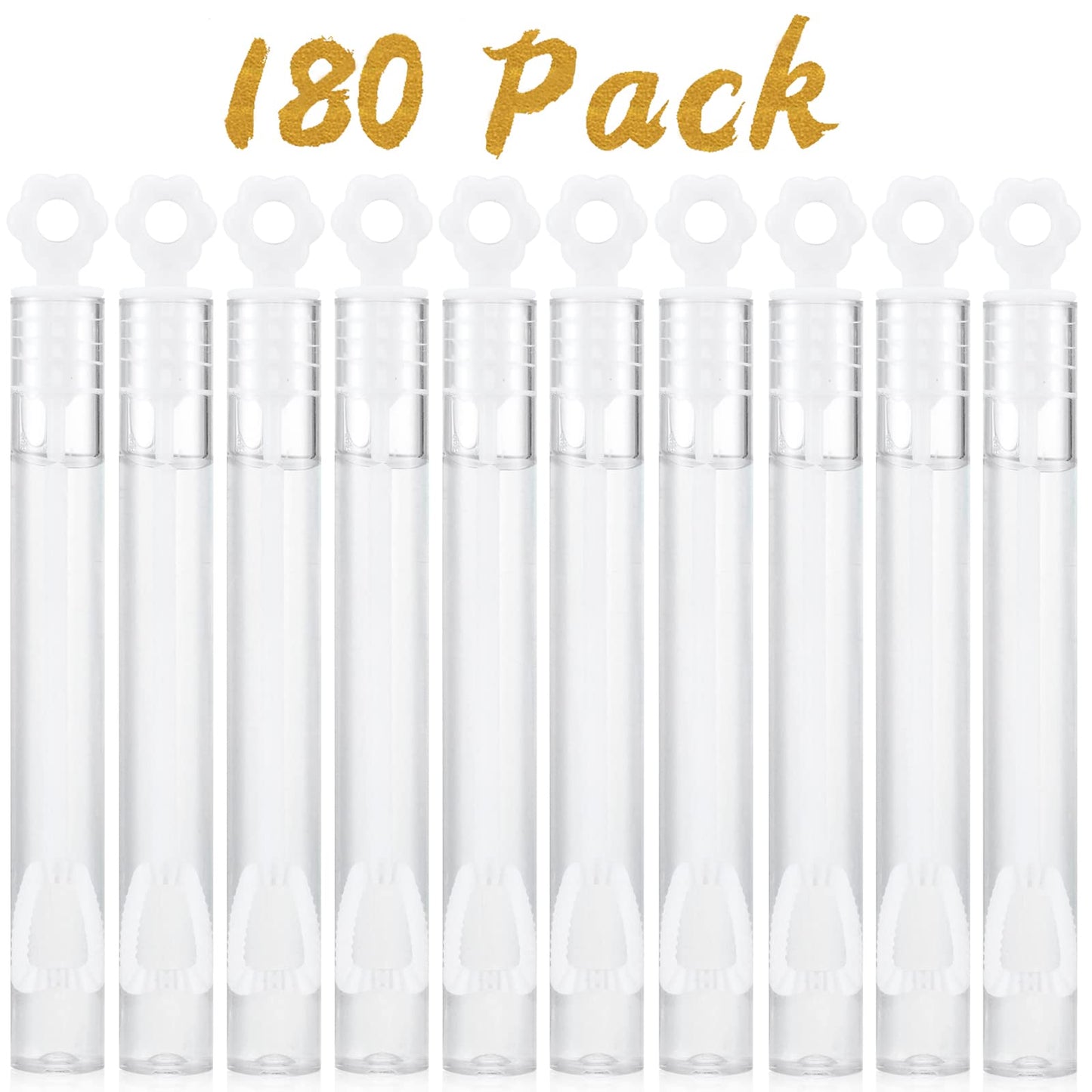 180 Pieces Mini Bubble Wands Set,White Petal Bubble Wand For Weddings,Valentine'S Day,Anniversaries,Celebrations,Themed Party,Su