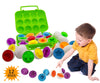 Beakabao 12Pcs Color And Shape Matching Egg Set Montessori Toddler Education Classification Toys For Fine Motor Skills Of The Fi