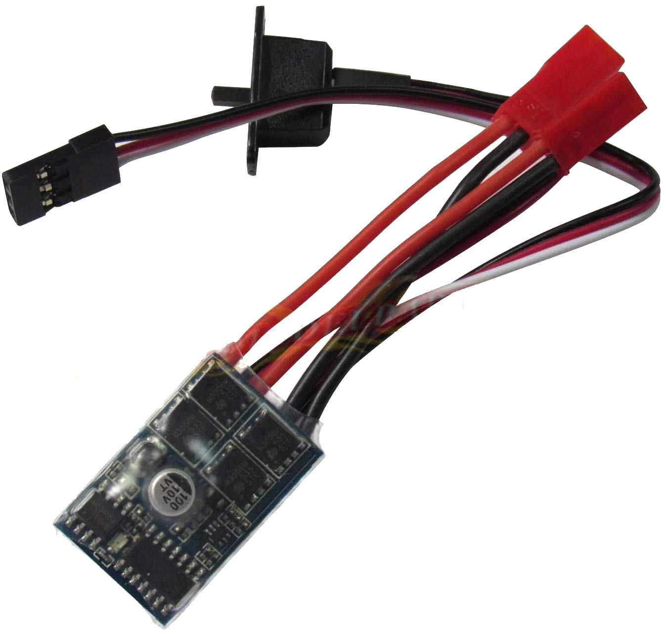 powerday RC 10A ESC Brushed Speed Controller for 1/16 18 24 Car Boat Tank w/o Brake,Fit 130/180/260/280/380 Brushed Motor(Withou